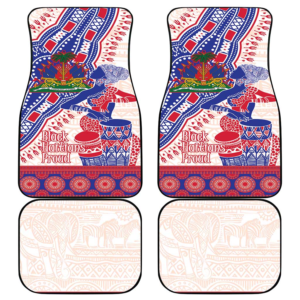 Afro-Haitians Proud Car Mats Haiti Coat Of Arms Dashiki