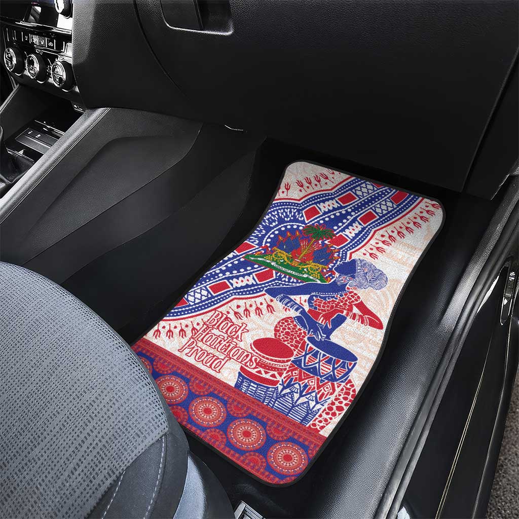 Afro-Haitians Proud Car Mats Haiti Coat Of Arms Dashiki