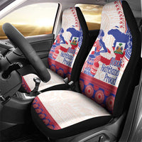Afro-Haitians Proud Car Seat Cover Haiti Coat Of Arms Dashiki