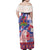 Afro-Haitians Proud Family Matching Off Shoulder Maxi Dress and Hawaiian Shirt Haiti Coat Of Arms Dashiki