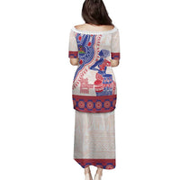 Afro-Haitians Proud Family Matching Puletasi and Hawaiian Shirt Haiti Coat Of Arms Dashiki