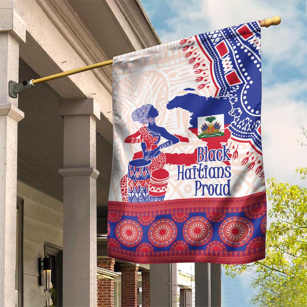 Afro-Haitians Proud Garden Flag Haiti Coat Of Arms Dashiki