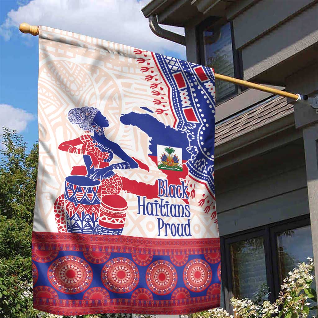 Afro-Haitians Proud Garden Flag Haiti Coat Of Arms Dashiki