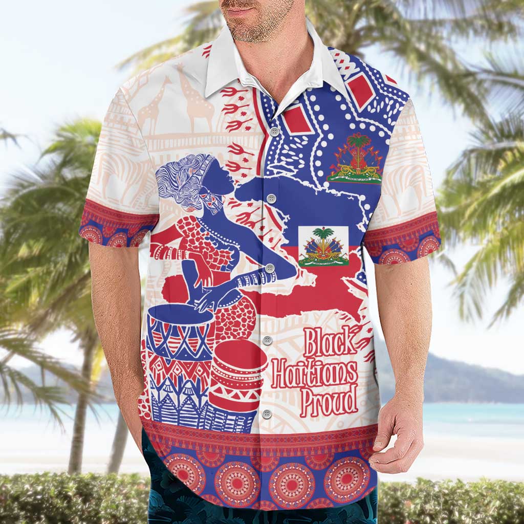 Afro-Haitians Proud Hawaiian Shirt Haiti Coat Of Arms Dashiki