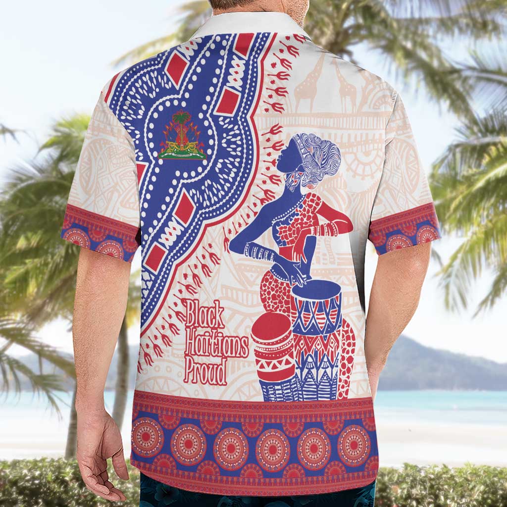 Afro-Haitians Proud Hawaiian Shirt Haiti Coat Of Arms Dashiki
