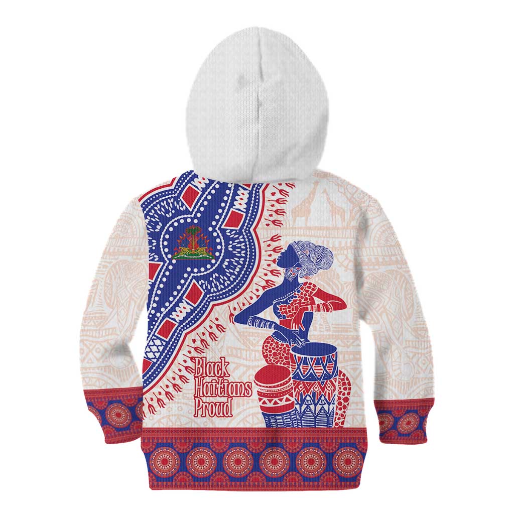Afro-Haitians Proud Kid Hoodie Haiti Coat Of Arms Dashiki