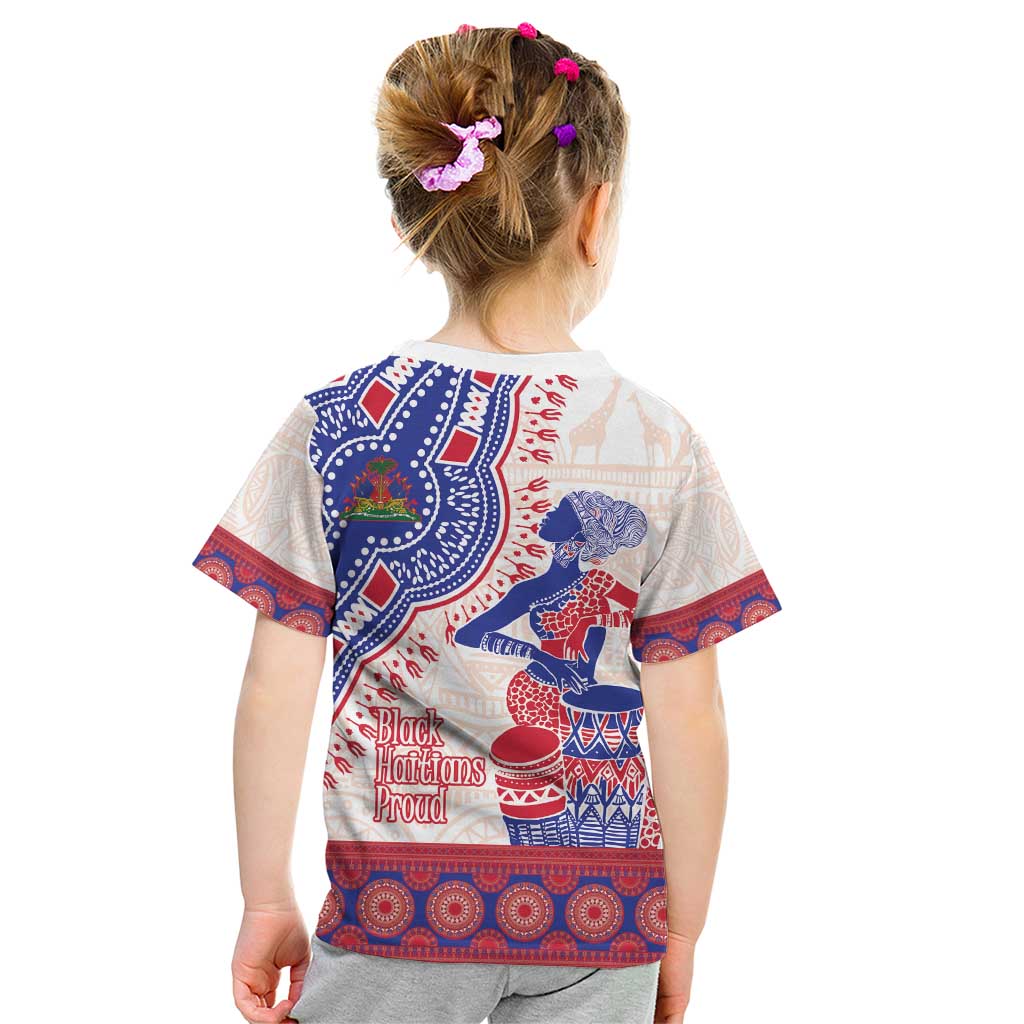 Afro-Haitians Proud Kid T Shirt Haiti Coat Of Arms Dashiki