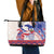 Afro-Haitians Proud Leather Tote Bag Haiti Coat Of Arms Dashiki
