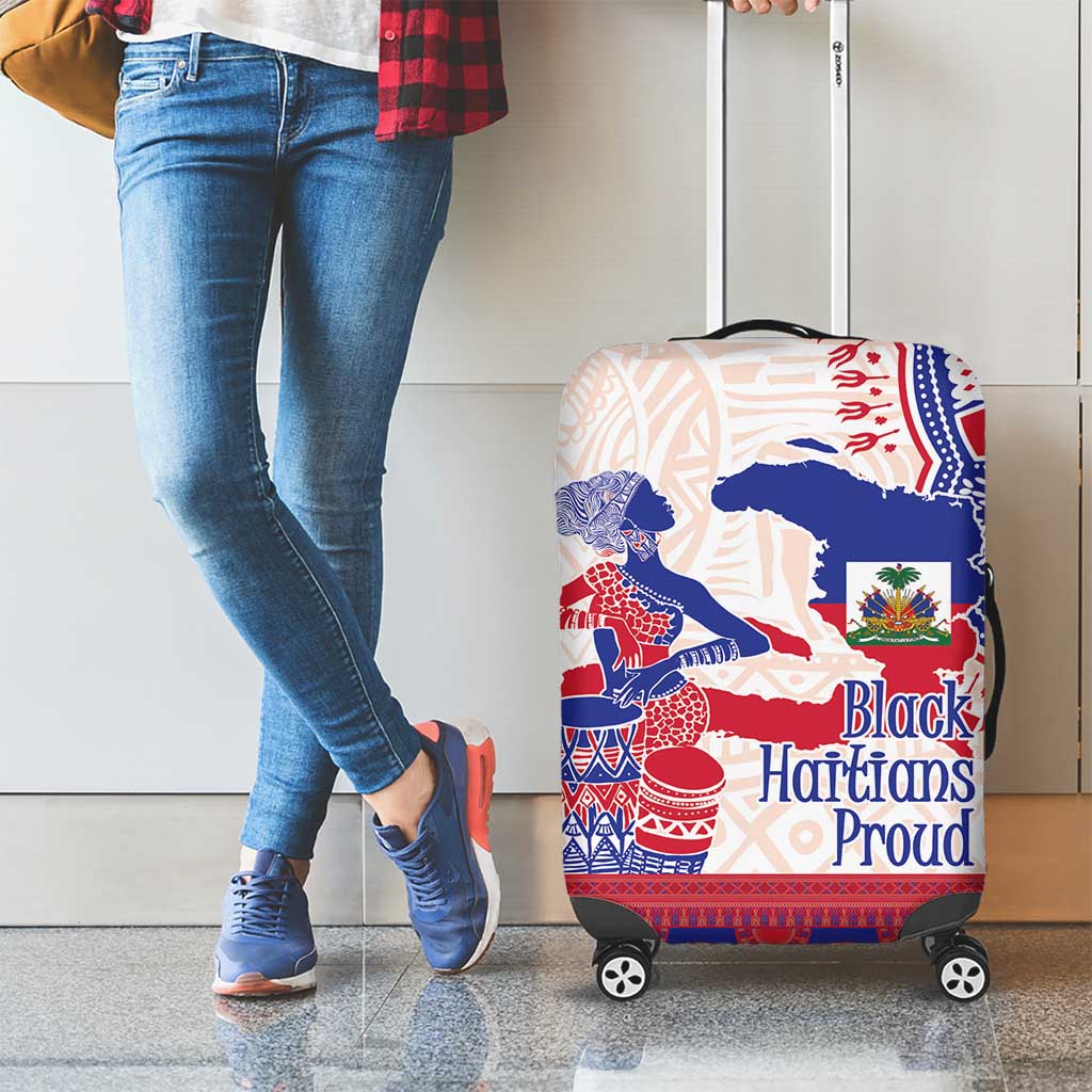 Afro-Haitians Proud Luggage Cover Haiti Coat Of Arms Dashiki