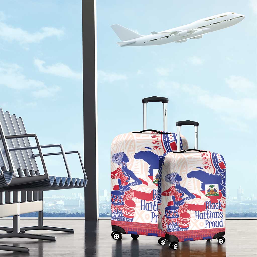 Afro-Haitians Proud Luggage Cover Haiti Coat Of Arms Dashiki
