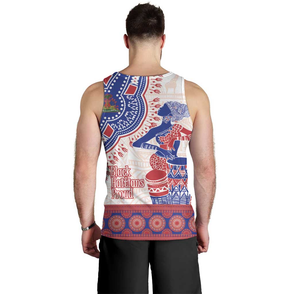 Afro-Haitians Proud Men Tank Top Haiti Coat Of Arms Dashiki