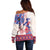 Afro-Haitians Proud Off Shoulder Sweater Haiti Coat Of Arms Dashiki