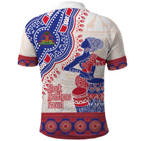 Afro-Haitians Proud Polo Shirt Haiti Coat Of Arms Dashiki