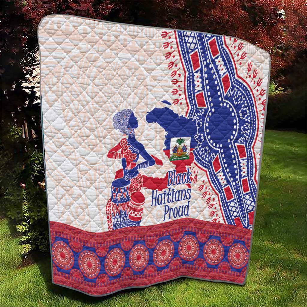 Afro-Haitians Proud Quilt Haiti Coat Of Arms Dashiki