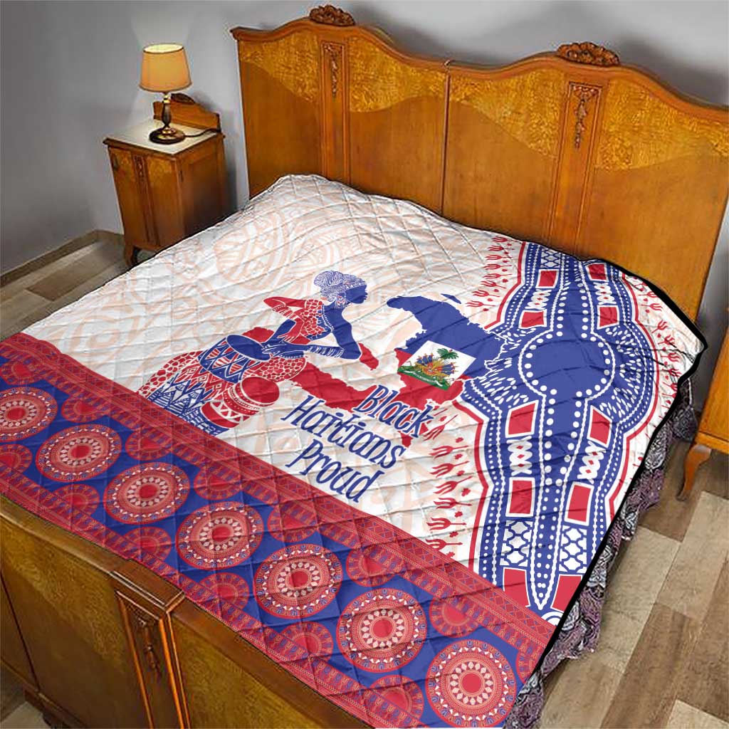 Afro-Haitians Proud Quilt Haiti Coat Of Arms Dashiki