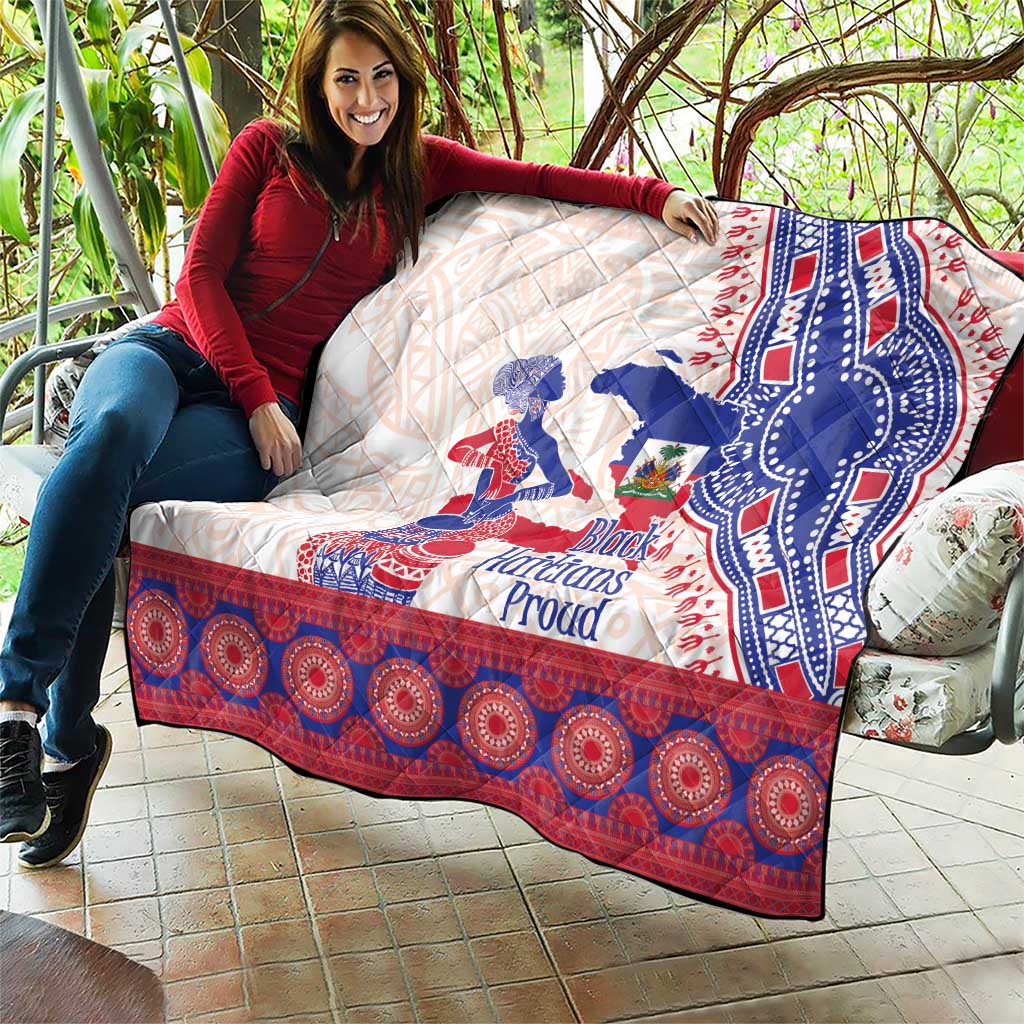 Afro-Haitians Proud Quilt Haiti Coat Of Arms Dashiki