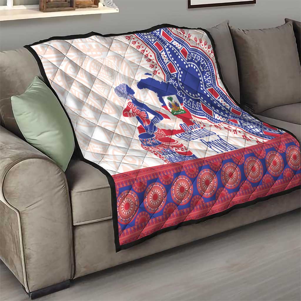 Afro-Haitians Proud Quilt Haiti Coat Of Arms Dashiki