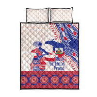 Afro-Haitians Proud Quilt Bed Set Haiti Coat Of Arms Dashiki