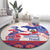 Afro-Haitians Proud Round Carpet Haiti Coat Of Arms Dashiki