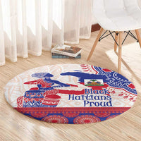 Afro-Haitians Proud Round Carpet Haiti Coat Of Arms Dashiki