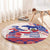 Afro-Haitians Proud Round Carpet Haiti Coat Of Arms Dashiki