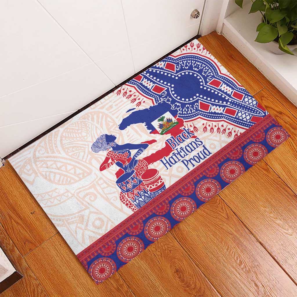 Afro-Haitians Proud Rubber Doormat Haiti Coat Of Arms Dashiki