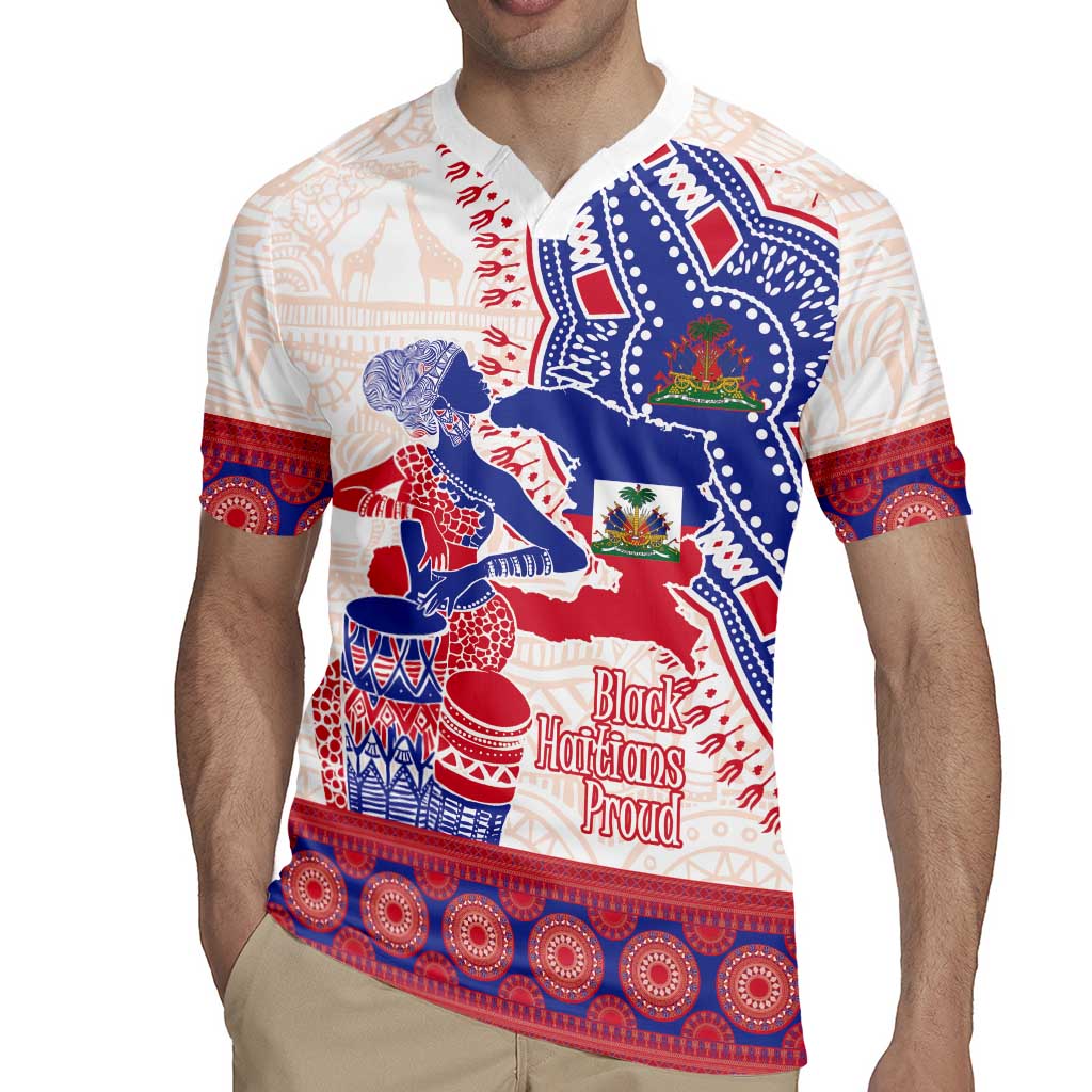 Afro-Haitians Proud Rugby Jersey Haiti Coat Of Arms Dashiki