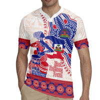 Afro-Haitians Proud Rugby Jersey Haiti Coat Of Arms Dashiki