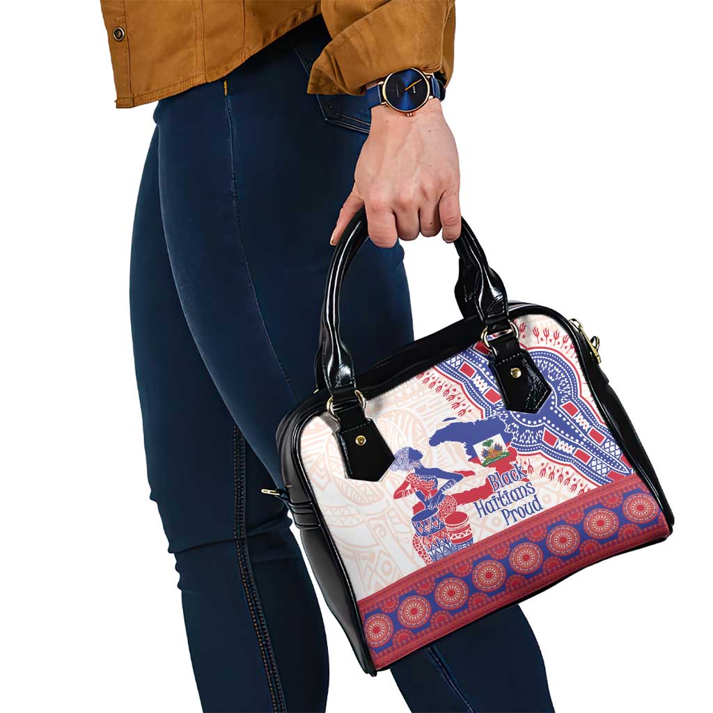 Afro-Haitians Proud Shoulder Handbag Haiti Coat Of Arms Dashiki