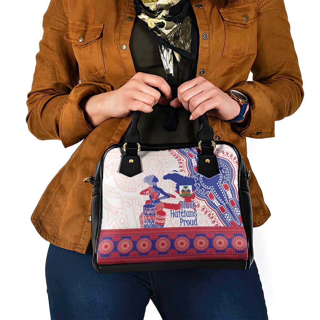 Afro-Haitians Proud Shoulder Handbag Haiti Coat Of Arms Dashiki