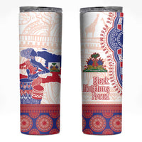 Afro-Haitians Proud Skinny Tumbler Haiti Coat Of Arms Dashiki