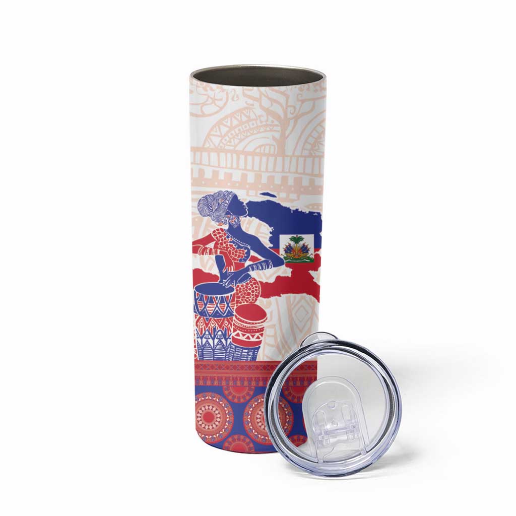 Afro-Haitians Proud Skinny Tumbler Haiti Coat Of Arms Dashiki