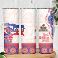 Afro-Haitians Proud Skinny Tumbler Haiti Coat Of Arms Dashiki