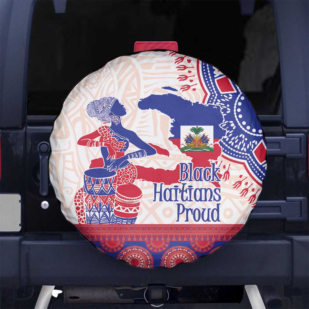 Afro-Haitians Proud Spare Tire Cover Haiti Coat Of Arms Dashiki