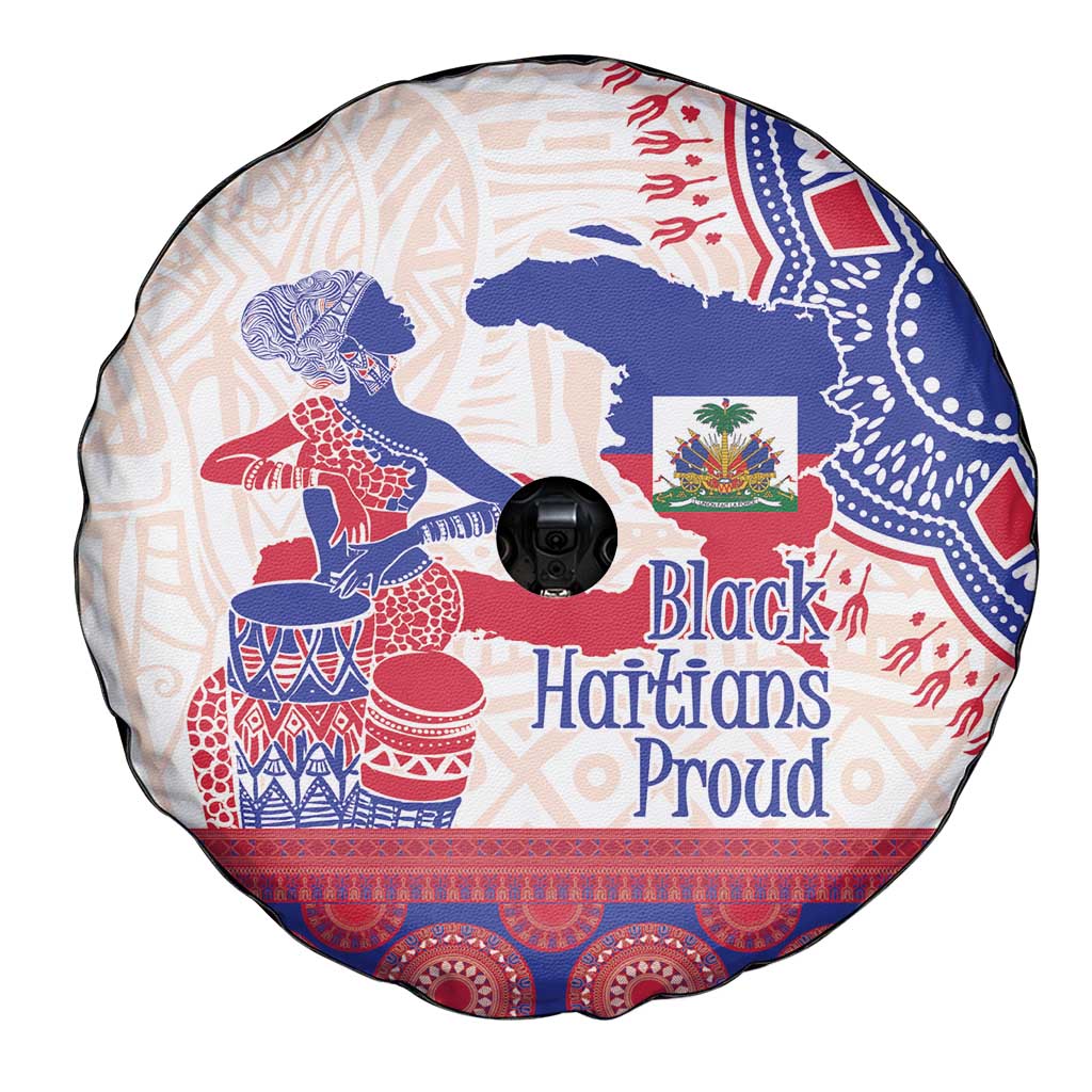 Afro-Haitians Proud Spare Tire Cover Haiti Coat Of Arms Dashiki