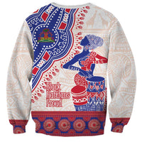 Afro-Haitians Proud Sweatshirt Haiti Coat Of Arms Dashiki