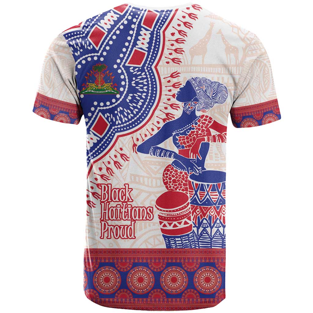 Afro-Haitians Proud T Shirt Haiti Coat Of Arms Dashiki