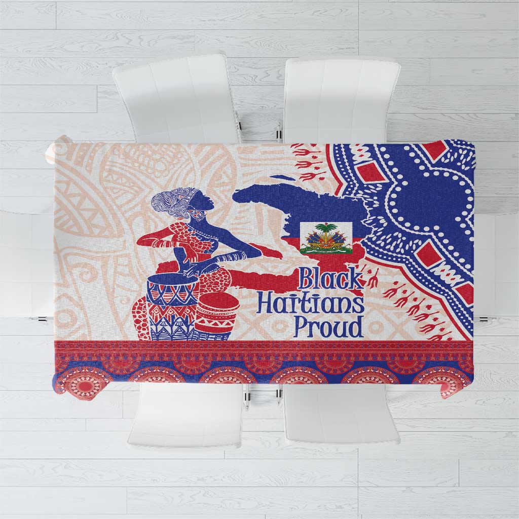 Afro-Haitians Proud Tablecloth Haiti Coat Of Arms Dashiki