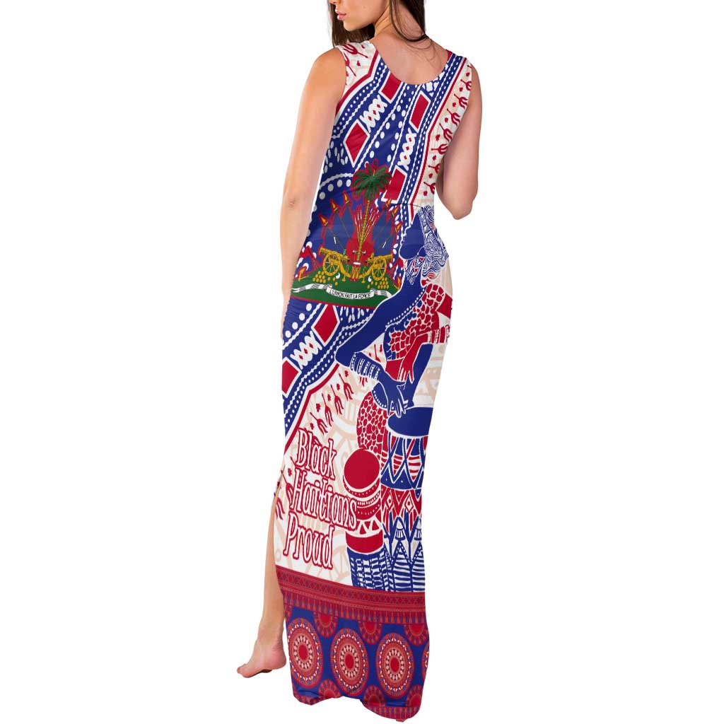 Afro-Haitians Proud Tank Maxi Dress Haiti Coat Of Arms Dashiki