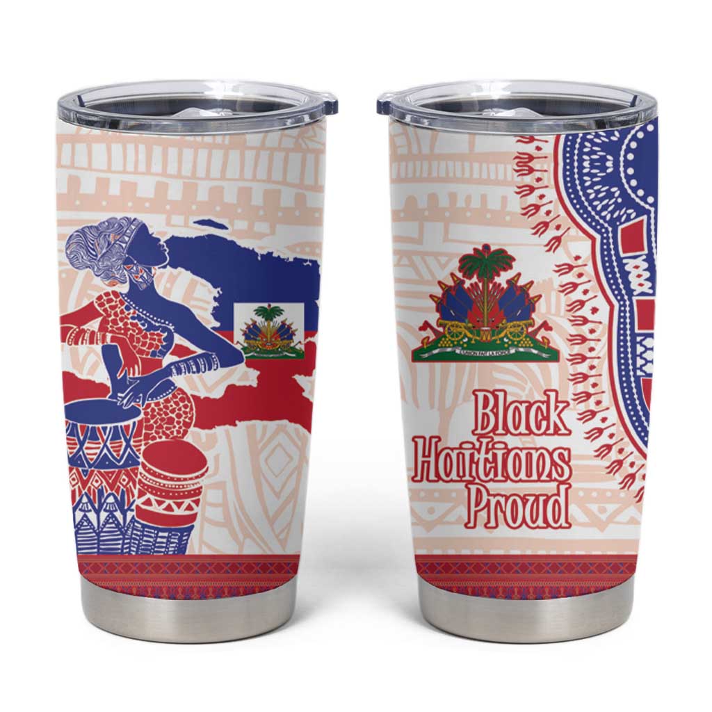 Afro-Haitians Proud Tumbler Cup Haiti Coat Of Arms Dashiki