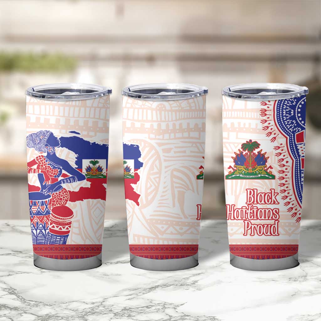 Afro-Haitians Proud Tumbler Cup Haiti Coat Of Arms Dashiki