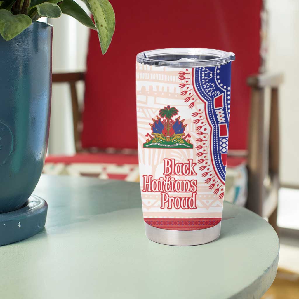 Afro-Haitians Proud Tumbler Cup Haiti Coat Of Arms Dashiki