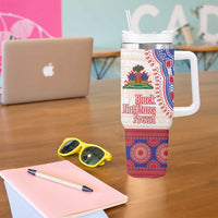 Afro-Haitians Proud Tumbler With Handle Haiti Coat Of Arms Dashiki