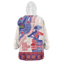 Afro-Haitians Proud Wearable Blanket Hoodie Haiti Coat Of Arms Dashiki