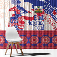 Afro-Haitians Proud Window Curtain Haiti Coat Of Arms Dashiki