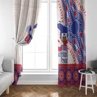 Afro-Haitians Proud Window Curtain Haiti Coat Of Arms Dashiki