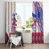 Afro-Haitians Proud Window Curtain Haiti Coat Of Arms Dashiki