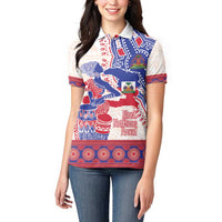 Afro-Haitians Proud Women Polo Shirt Haiti Coat Of Arms Dashiki
