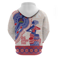 Afro-Haitians Proud Zip Hoodie Haiti Coat Of Arms Dashiki