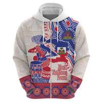 Afro-Haitians Proud Zip Hoodie Haiti Coat Of Arms Dashiki